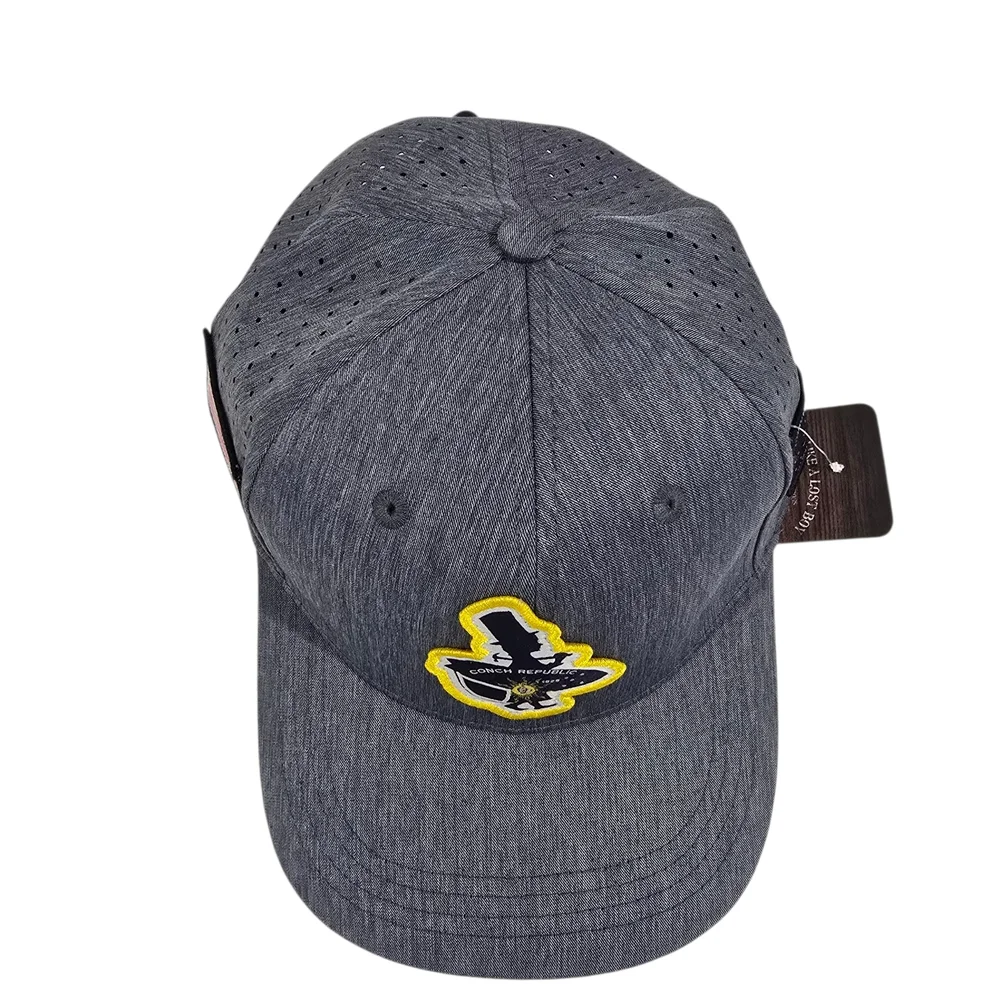 Conch Republic Gray Baseball Cap with Yellow-Outlined Patch New